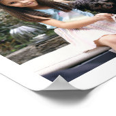 Happy Birthday Modern Script Foto Collage Party Poster (Ecke)