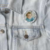 Happy Birthday Modern Simple Custom Foto Button (Beispiel)
