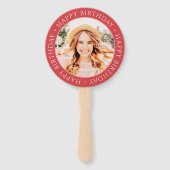 Happy Birthday Modern Simple Custom Foto Fächer (Rückseite)