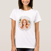 Happy Birthday Modern Simple Custom Foto T-Shirt (Vorderseite)