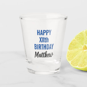 Happy Birthday Modern Typografie Schnapsglas