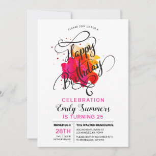 Happy Birthday Moderne Typografie Modernes Design Feiertagskarte