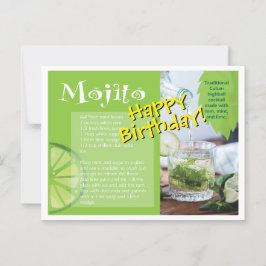Happy Birthday Mojito Cocktail Rezept Postkarte
