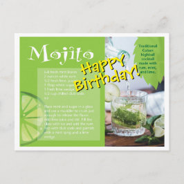 Happy Birthday Mojito Cocktail Rezept Postkarte