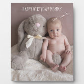 Happy Birthday Mommy Custom Baby Foto Fotoplatte (Vorderseite)
