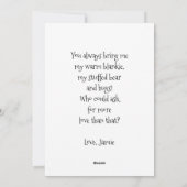 Happy Birthday Mommy Feiertagskarte (Rückseite)