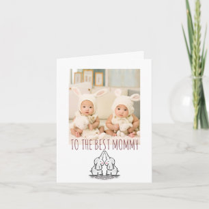 Happy Birthday Mommy Foto von Twins Card Karte