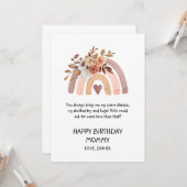 Happy Birthday Mommy From Baby Karte (Vorderseite/Rückseite Beispiel)