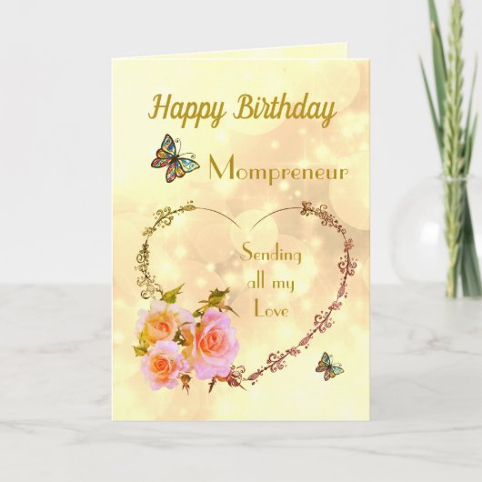 Happy Birthday Mompreneur design Karte (Vorderseite)