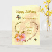 Happy Birthday Mompreneur design Karte (Gelbe Blume)