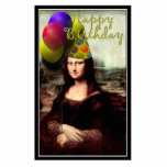 Happy Birthday Mona Lisa Freistehende Fotoskulptur<br><div class="desc">Danke,  dass du vorbeigekommen bist! Gravityx9 Designs bietet eine große Mischung aus Bildern,  Fotografien,  Kunst und Designs. Kontaktieren Sie mich für Informationen über neue Produkte. Für weitere Produkte und Designs besuchen Sie bitte den BIRTHDAY-Bereich dieses Stores.</div>
