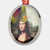 Happy Birthday Mona Lisa Ornament Aus Metall (Links)