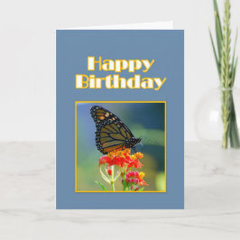 Happy Birthday Monarch Butterfly Karte