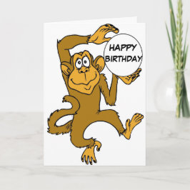 HAPPY BIRTHDAY MONKEY CARD KARTE