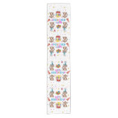 Happy Birthday Monkey Cupcake Table Runner Kurzer Tischläufer (Vorderseite)