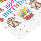 Happy Birthday Monkey Cupcake Tischläufer (Ecke)