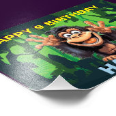 HAPPY BIRTHDAY MONKEY KIDS FOTODRUCK (Ecke)