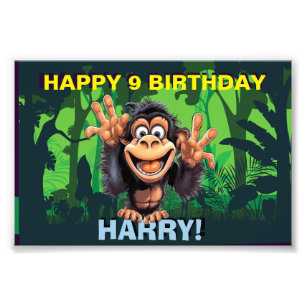 HAPPY BIRTHDAY MONKEY KIDS FOTODRUCK