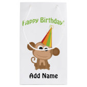 Happy Birthday Monkey Kleine Geschenktüte (Rückseite)