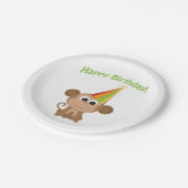 Happy Birthday Monkey Pappteller (Schrägansicht)