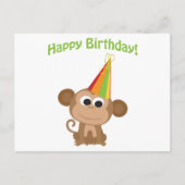 Happy Birthday Monkey Postkarte (Vorderseite)