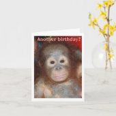 Happy Birthday Monkey Rund Karte (Gelbe Blume)