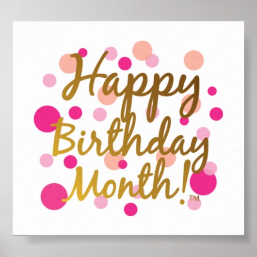 Happy Birthday Month Poster (Vorne)