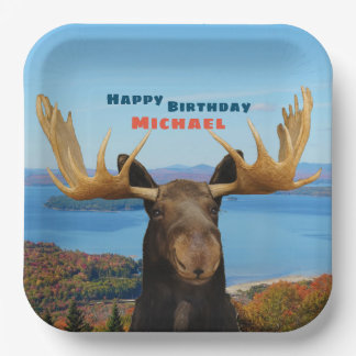 Happy Birthday Moose Wildlife Pappteller
