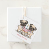 Happy Birthday Mops Hunde Cupcake Geschenkanhänger (Beispiel)