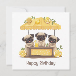 Happy Birthday Mops Hunde Lemonade Stand