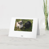 Happy Birthday Mops Puppy Dog Grußkarte Karte (Rückseite)