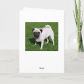 Happy Birthday Mops Puppy Dog Grußkarte Karte (Rückseite)