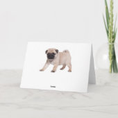 Happy Birthday Mops Puppy Dog - Verse Inside Karte (Rückseite)