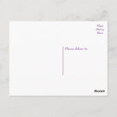 Happy Birthday Mops Welpe Hund Lila Postkarte (Rückseite)