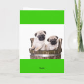 Happy Birthday Mops Welpe Hunde Grußkarte Verse Karte (Rückseite)