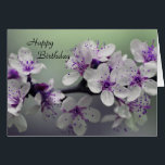 Happy Birthday Mother<br><div class="desc">Auf der Vorderseite blüht eine Grußkarte für Mama mit Blume.</div>