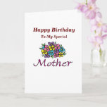 Happy Birthday Mother BL Card Karte<br><div class="desc">Christliche Geburtstagskarte für Mutter!   Enthält Bibelverse und -Text im Inneren.</div>