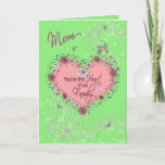 HAPPY BIRTHDAY MOTHER - HEART OF THE FAMILY KARTE<br><div class="desc">MAKE YOUR MOM MOM FEEL REALLY SPECIAL WITH THIS SWEET LIGHT AND PRETTY CARD WITH FALSCH GEMS AND FLOWERS.  SHE WILL BE HONORED YOU FEEL SHE IS THE HEART OF THE HOME.</div>