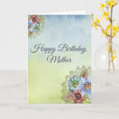 Happy Birthday Mother, Hübsche Pastel-Blume Karte (Gelbe Blume)