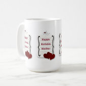 Happy Birthday Mother Liebe Note Kaffeetasse (Vorderseite Links)