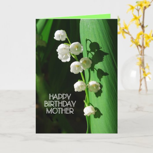 Happy Birthday Mother Lily of the Valley Karte (Gelbe Blume)