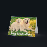 Happy Birthday Mother Niedlich Golden Retriever Hu Karte<br><div class="desc">Glückliche Geburtstagskarte Mutter oder Mutter mit niedlicher Golden Retriever Hund Mama und Jungfamilie</div>