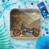 Happy Birthday Motorrad Pappteller (Party)