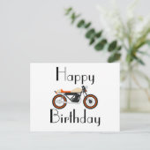 Happy Birthday Motorrad Postcard Postkarte (Stehend Vorderseite)