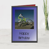 Happy Birthday - Motorradfahrer Karte (Vorderseite)