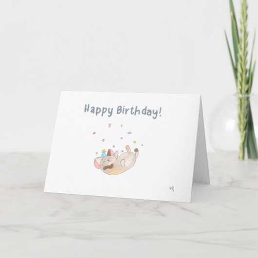 Happy Birthday Mouse Card Dankeskarte (Vorderseite)