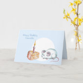 Happy Birthday Mouse Card Karte (Gelbe Blume)
