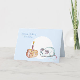 Happy Birthday Mouse Card Karte