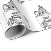 Happy Birthday Mouse Geschenkpapier (Rolleneckpunkt)