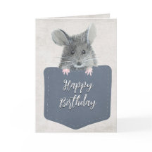 Happy Birthday Mouse in Pocket